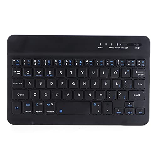 Heayzoki -Bluetooth-Tastatur, Ultraflache Bluetooth-Tastatur, Tragbare 7-Zoll-Computertastatur mit 59 Tasten, USB-Aufladung, für Laptop/Tablet/Smartphone, Schwarz von Heayzoki