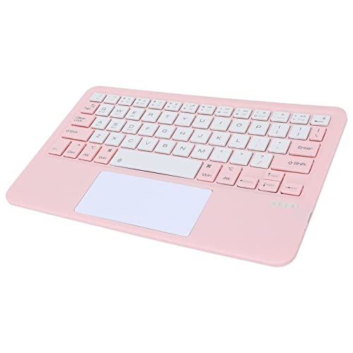 Heayzoki Bluetooth-Tastatur mit Touchpad, Kabellose Tastatur Tragbare Scherenfuß-Laptop-Tastatur mit Touchpad Kleine Tastatur für Tablet Android Für OS X für Windows(Rosa) von Heayzoki