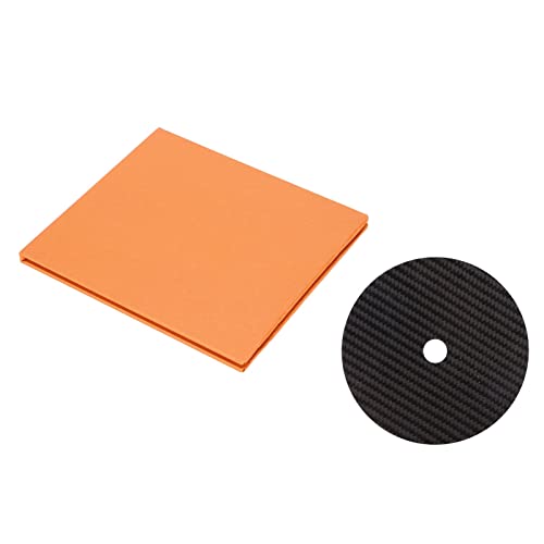Heayzoki CD-DVD-Stabilisator, Kohlefaser 0,2 Mm Abstimmmatte Disc-Stabilisator für Top-Tray-Player, für Alle Top-Loading- und Tray-Loading-CD-Player, Zur Minimierung von Disc-Vibrationen und(Schwarz) von Heayzoki