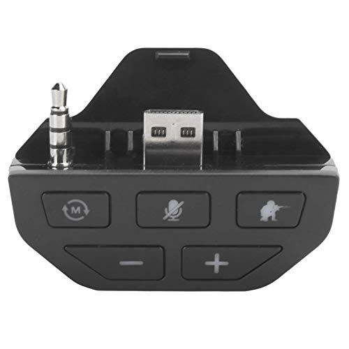 Heayzoki Controller Sound Enhancer für Xbox One, Headset-Adapter Controller-Audio-Adapter Kopfhörer-Konverter, drahtloser Gamepad-Adapter, 3,5-mm-Audio-Schnittstelle(schwarz) von Heayzoki