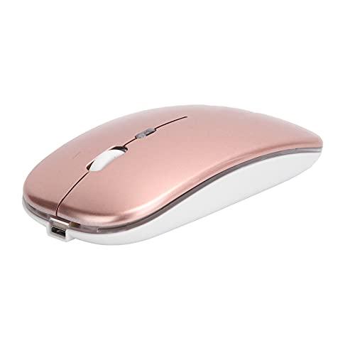 Heayzoki Drahtlose Computermaus, 2,4 G Ergonomische Ergonomische Maus Computermaus Laptop-Maus, Home Office Tragbare Maus mit Hintergrundbeleuchtung, Mit Drahtlosem Empfänger(Roségold) von Heayzoki