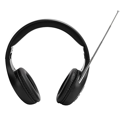 Heayzoki FM-Kopfhörer, 50-108 MHz FM-Lehrkopfhörer Externe Antenne mit Akkukapazitätsanzeige, Neuartiges Modisches FM-Headset mit Mikrofonkabel von Heayzoki