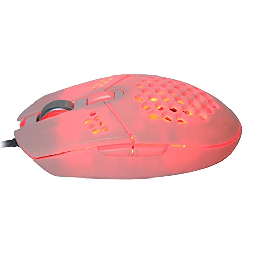 Heayzoki Gaming-Maus, Hohle Maus mit RGB-Hintergrundbeleuchtung, DPI-einstellbares Kabelgebundenes Externes Laptop-Gerät mit Lüfter, Reagiert auf die Verwendung. von Heayzoki