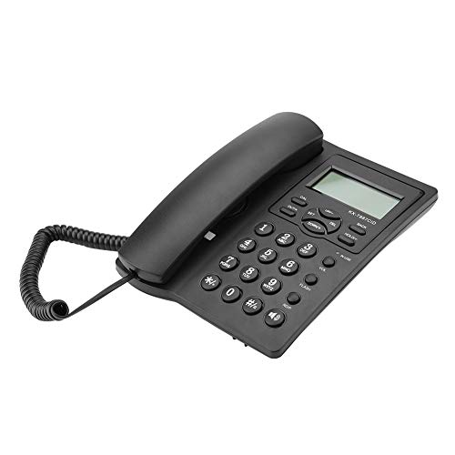 Heayzoki Kabelgebundenes Telefon, Kabelgebundenes Telefon zu Hause mit LCD-Display, Unterstützt Freisprechanrufe, Zeigt eingehende Rufnummern an, Unterstützt DTMF- und FSK-Systeme(Schwarz) von Heayzoki