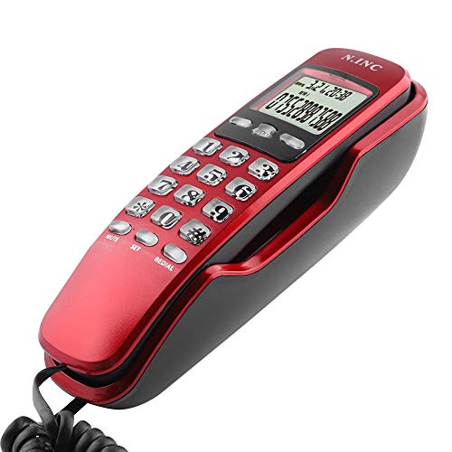 Heayzoki Kabelgebundenes Telefon, Wandtelefon Home-Office-Hotel ID für eingehende Anrufer LCD-Display Festnetztelefon, Telefon-Wandbehang Typ Stationäres Seil Hängen an der von Heayzoki