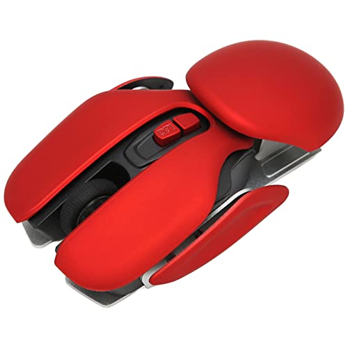 Heayzoki Kabellose Gaming-Maus, Optische Bluetooth-Maus Ergonomische USB-Maus Einzigartige Leise Maus Eingebauter Akku Einstellbarer DPI Galvanikprozess Integriertes Design Gaming-Maus(rot) von Heayzoki