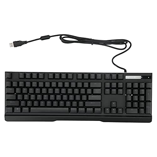 Heayzoki Mechanische Gaming-Tastatur,Kabelgebundene Gaming-Tastatur mit 104 Tasten,Full-Speed ​​USB2.0 Port Tragbare Tastatur,Plug and Play,für PC Gamer Computer Notebook,Schwarz von Heayzoki