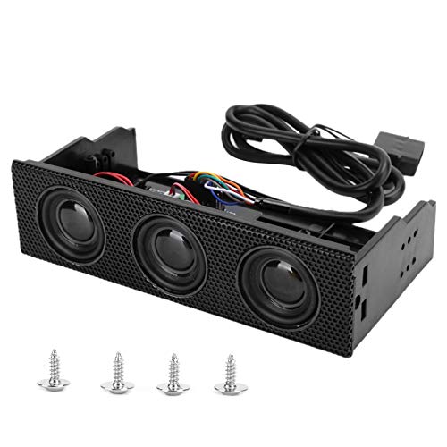 Heayzoki PC-Frontlautsprecher Stereo-Surround-Computergehäuse Eingebauter Mikrofonlautsprecher 5,25 Zoll STW-9005, PC-Diskettenlaufwerk-Frontplatten-Kartenleser mit niedrigem Temperaturwiderstand von Heayzoki