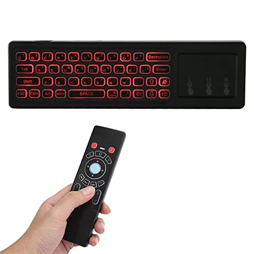 Heayzoki Tastatur-Fernbedienung,Air Remote-Maustastatur,6-Achsen-Gyroskop-Touchpad-Hintergrundbeleuchtung,Ersatz-Air-Maus-Fernbedienung für Android/Smart TV Box-PC(Schwarz) von Heayzoki