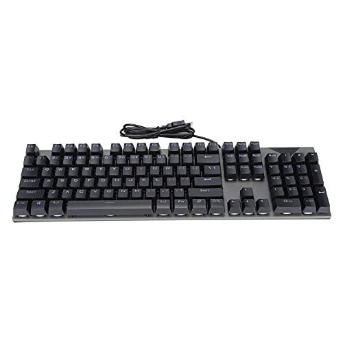 Mechanische Tastatur Kabelgebundene Gaming-Hintergrundbeleuchtung Ultradünne USB-Tastatur für Desktop-PC-Spiele Im Büro, Plug-and-Play-USB-Gaming-Tastatur mit Verschiedenen Einstellbaren Lichtmodi von Heayzoki