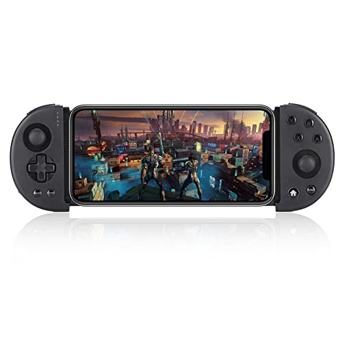 Mobile Gaming Controller, Telefon Gamepad Wireless Bluetooth 4.0 Mobile Gamepad Dehnbarer Joystick Gamepad Controller für 3,5-6,5 Zoll für Ios/Android von Heayzoki