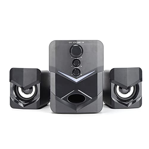 Sounder-Lautsprecher Kabelgebundener Multimedia-Desktop-Stereo-Lautsprecher mit Subwoofer für Heimcomputer-Laptop, mit 3-Zoll-Bass-Lautsprecher für Desktop- oder Laptop-Computer von Heayzoki