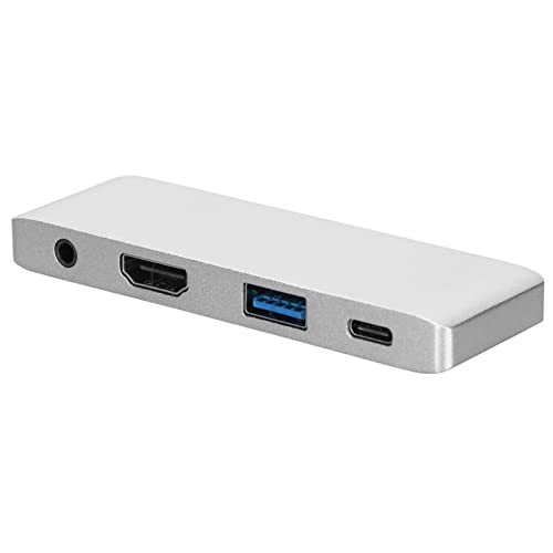 Typ C Hub, 4 in 1 Typ C zu Hdmi/USB/Aux/Pd Dockingstation 4K High Definition Muitifunctional USB3.0 Schnittstelle Typ C Multiport Adapter Dockingstation von Heayzoki