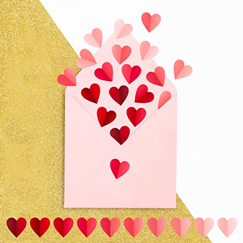 1810 Stück rote herzförmige Aufkleber, 10 rote Farbverlaufs-Designs, selbstklebende Liebes-Dekorationsetiketten, Verwendung für Valentinstag, Urlaub, Geschenke, Hochzeit (jeweils 1.3cm, 10 Bögen) von Hebayy