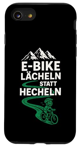 E-bike Lächeln Statt Hechlen - E-bike Lächeln Hülle für iPhone SE (2020) / 7 / 8 von Hecheln Fahrrad Spruch