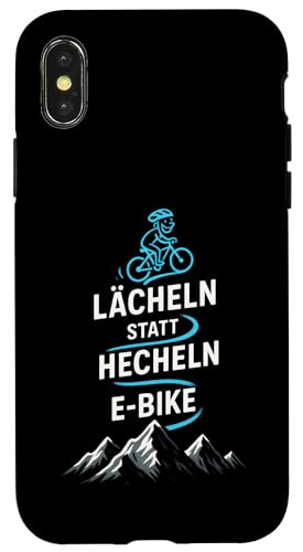 E-bike Lächeln Statt Hechlen - E-bike Lächeln Hülle für iPhone X/XS von Hecheln Fahrrad Spruch