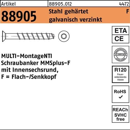 100 Stk. Heco Schraubanker R 88905 MMSplus-F 6x40/5 T30 Stahl galv.verz. 200St. 100 Stk. Heco Schraubanker R 88905 MMSplus-F 6x40/5 T30 Stahl galv.verz. 200St. von Heco