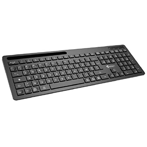 Heden Kabellose Tastatur, 2,4 Gh/BT 104 Tasten, integrierte Telefonunterstützung, BT3.0 & BT5.0 & 2,4 GHz Batterie inklusive, Schwarz von Heden