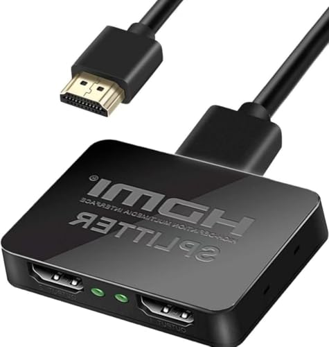 Hemer HDMI Splitter 1 in 2 Out, 4K 3D 1080P, für Dual Monitore, MacBook, Xbox, PS3/4, Roku, Blu-Ray Player, mit HDMI-Kabel Hemer HDMI Splitter 1 in 2 Out, 4K 3D 1080P, für Dual Monitore, MacBook, Xbox, PS3/4, Roku, Blu-Ray Player, mit HDMI-Kabel von Hemer