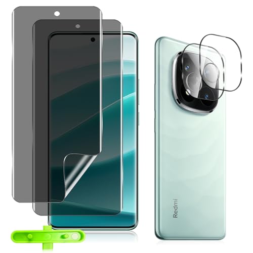 HeeYeal 2+2 Stück Privacy Schutzfolie + Kameraschutz für Xiaomi Redmi Note 14 Pro+ 5G, TPU Privatsphäre Displayschutzfolie,mit Installationswerkzeug Sichtschutzfolie für Xiaomi Redmi Note 14 Pro+ 5G HeeYeal 2+2 Stück Privacy Schutzfolie + Kameraschutz für Xiaomi Redmi Note 14 Pro+ 5G, TPU Privatsphäre Displayschutzfolie,mit Installationswerkzeug Sichtschutzfolie für Xiaomi Redmi Note 14 Pro+ 5G von HeeYeal
