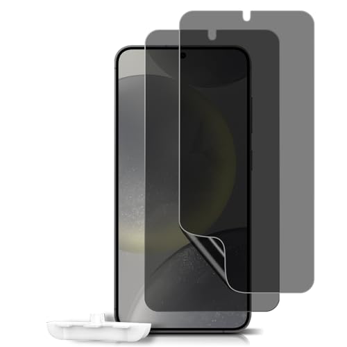HeeYeal 2 Stück Privacy Schutzfolie für Samsung Galaxy S24 Plus/S24+, TPU Weich Privatsphäre Displayschutzfolie, mit Installationswerkzeug Kratzfest Sichtschutzfolie für Samsung Galaxy S24+/S24 Plus von HeeYeal