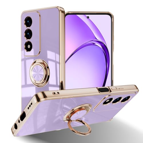 HeeYeal Hülle für Oppo A80 5G, Galvanik Mit 360 ° Verdrehbare Ring, Silikon TPU kameraschutz Handyhülle, für Magnetischen Autohalterungen Schutzhülle für Oppo A80 5G - Lila HeeYeal Hülle für Oppo A80 5G, Galvanik Mit 360 ° Verdrehbare Ring, Silikon TPU kameraschutz Handyhülle, für Magnetischen Autohalterungen Schutzhülle für Oppo A80 5G - Lila von HeeYeal