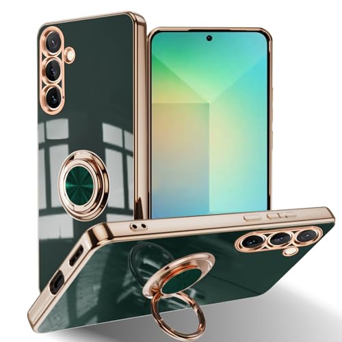 HeeYeal Hülle für Samsung Galaxy S25 5G, Galvanik Mit 360 ° Verdrehbare Ring, Silikon TPU kameraschutz Handyhülle, für Magnetischen Autohalterungen Schutzhülle für Samsung Galaxy S25 5G - Grün HeeYeal Hülle für Samsung Galaxy S25 5G, Galvanik Mit 360 ° Verdrehbare Ring, Silikon TPU kameraschutz Handyhülle, für Magnetischen Autohalterungen Schutzhülle für Samsung Galaxy S25 5G - Grün von HeeYeal
