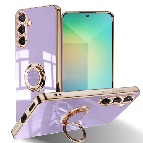 HeeYeal Hülle für Samsung Galaxy S25 5G, Galvanik Mit 360 ° Verdrehbare Ring, Silikon TPU kameraschutz Handyhülle, für Magnetischen Autohalterungen Schutzhülle für Samsung Galaxy S25 5G - Lila HeeYeal Hülle für Samsung Galaxy S25 5G, Galvanik Mit 360 ° Verdrehbare Ring, Silikon TPU kameraschutz Handyhülle, für Magnetischen Autohalterungen Schutzhülle für Samsung Galaxy S25 5G - Lila von HeeYeal