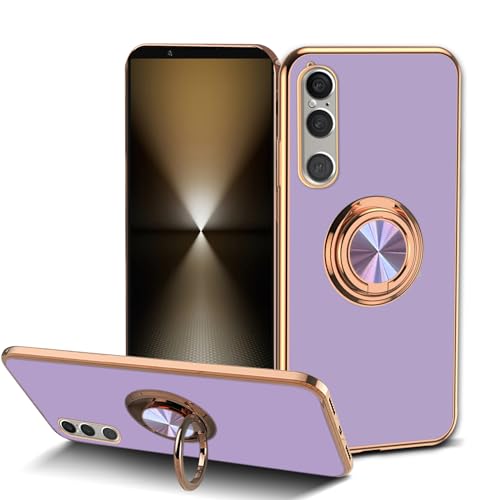 HeeYeal Hülle für Sony Xperia 1 VI, Galvanik Mit 360 ° Verdrehbare Ring, Silikon TPU Stoßfeste kameraschutz Handyhülle, für Magnetischen Autohalterungen Schutzhülle für Sony Xperia 1 VI - Lila HeeYeal Hülle für Sony Xperia 1 VI, Galvanik Mit 360 ° Verdrehbare Ring, Silikon TPU Stoßfeste kameraschutz Handyhülle, für Magnetischen Autohalterungen Schutzhülle für Sony Xperia 1 VI - Lila von HeeYeal