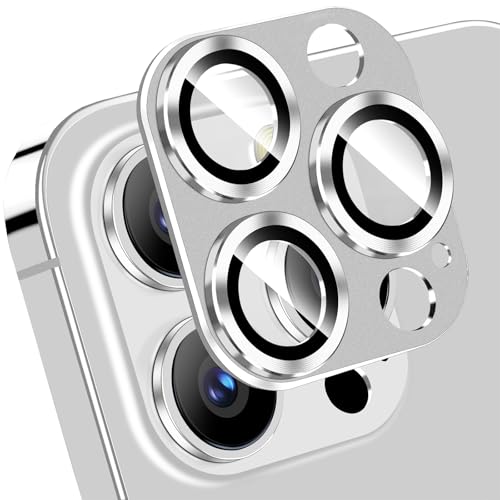HeeYeal Kameraschutz für iPhone 16 Pro/iPhone 16 Pro Max Kamera Schutzfolie, 9H Härte Schutz Glas Aluminiumlegierung Linsenschutz Kamerafolie, HD Camera Protector für iPhone 16 Pro/16 Pro Max - Silber HeeYeal Kameraschutz für iPhone 16 Pro/iPhone 16 Pro Max Kamera Schutzfolie, 9H Härte Schutz Glas Aluminiumlegierung Linsenschutz Kamerafolie, HD Camera Protector für iPhone 16 Pro/16 Pro Max - Silber von HeeYeal