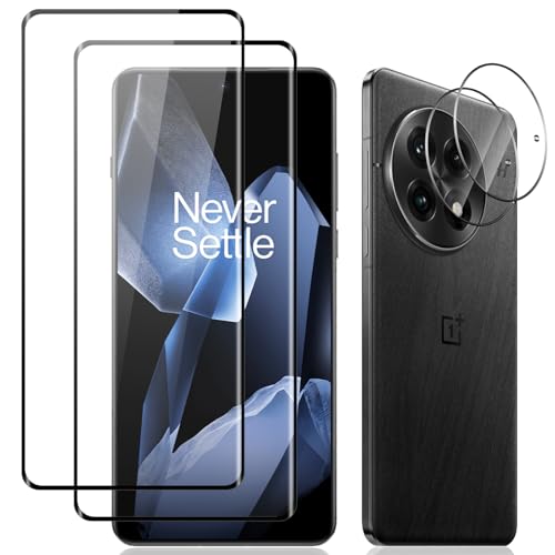 HeeYeal Schutzfolie + Kameraschutz Kompatible mit OnePlus 13 5G, [2+2 Stück] 9H Härte Ultrabeständig Displayschutz, Bruchsicher Anti-Kratzer, HD-Klar Panzer Schutz Glas für OnePlus 13 5G von HeeYeal