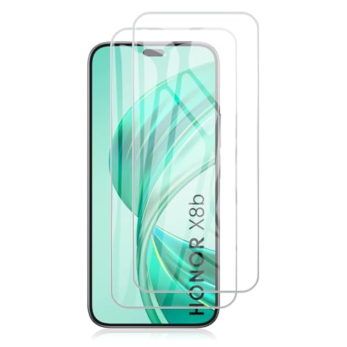 HeeYeal Schutzfolie Kompatible mit Honor X8b, [2 Stück] 9H Härte Ultrabeständig Displayschutz, Bruchsicher Anti-Kratzer, HD-Klar Panzer Schutz Glas für Honor X8b von HeeYeal
