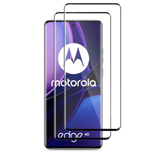 HeeYeal Schutzfolie Kompatible mit Motorola Edge 40 Pro 5G [2 Stück], 9H Härte Ultrabeständig Displayschutz, Bruchsicher Anti-Kratzer, HD-Klar Panzer Schutz Glas für Motorola Edge 40 Pro 5G von HeeYeal