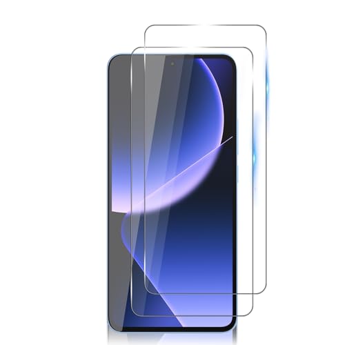 HeeYeal Schutzfolie Kompatible mit Xiaomi 13T 5G, [2 Stück] 9H Härte Ultrabeständig Displayschutz, Bruchsicher Anti-Kratzer, HD-Klar Panzer Schutz Glas für Xiaomi 13T 5G von HeeYeal