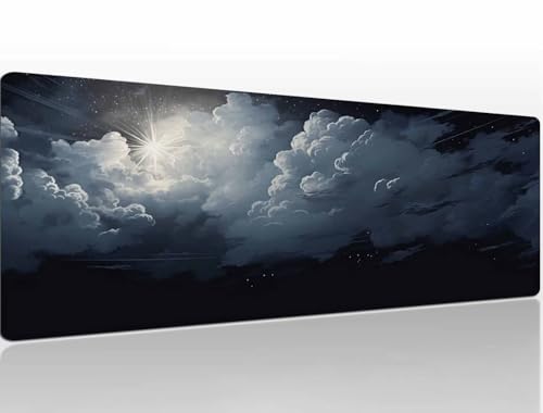 Mauspad 1400x700x4 mm Dunkel Mousepad XXL, Speed Gaming Mauspad Groß Mouse Pad Schreibtischunterlage, Wassxerdicht Maus Pad, Mauspads Tischunterlage Schreibtisch Mouspad für Home Office A78 von Heeboode
