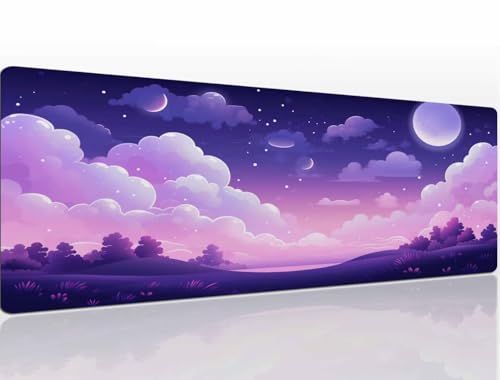 Mauspad 700x300x4 mm Clouds Mousepad XL Gaming Mauspad Klein Mouse Pad Schreibtischunterlage Vernähte Kanten Wassxerdicht Maus Pad Mauspads Tischunterlage Schreibtisch Mouspad für Home Office A218 von Heeboode