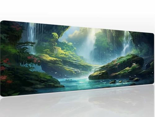 Mauspad 900x400x4 mm Fantasy Mousepad XL, Speed Gaming Mauspad Klein Mouse Pad Schreibtischunterlage, Wassxerdicht Maus Pad, Mauspads Tischunterlage Schreibtisch Mouspad für Home Office A718 von Heeboode