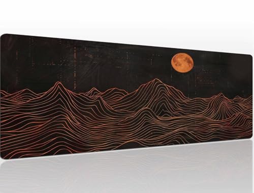Mousepad Gaming 800x400x4 mm Gaming Mauspad XL Mountain Mauspad Gaming rutschfeste und Wasserabweisend Klein Vernähte Kanten Desk Mat Gaming-Mauspads für Pc Verbessert Präzision Geschwindigkei A673 von Heeboode