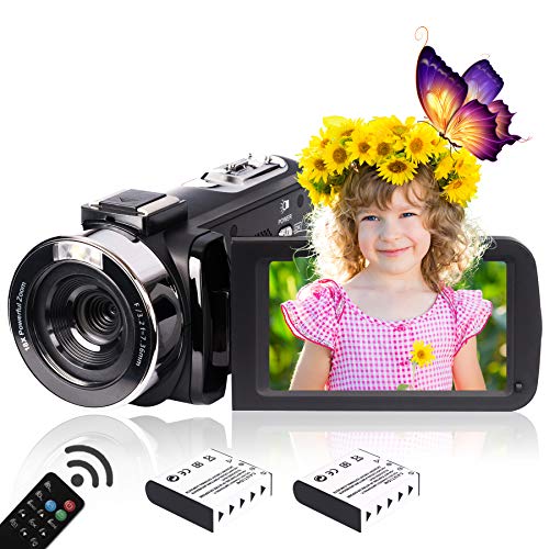 Heegomn 2.7K HD Digital Camcorder für Jugendliche/Schüler/Kinder,2688x1520P Videokamera Anfänger für YouTube Vlogging von Heegomn