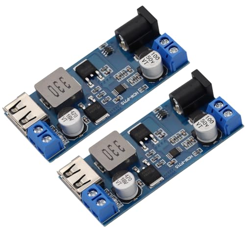 Heevhas 2PCS 24V/ 12V bis 5V 5A Synchron-Gleichrichter-Leistungsmodul DC-DC XY-3606 USB-Stromwandler Breite Spannung Hoher Strom Hoher Wirkungsgrad Mit Schnelllade-Identifikationschip von Heevhas