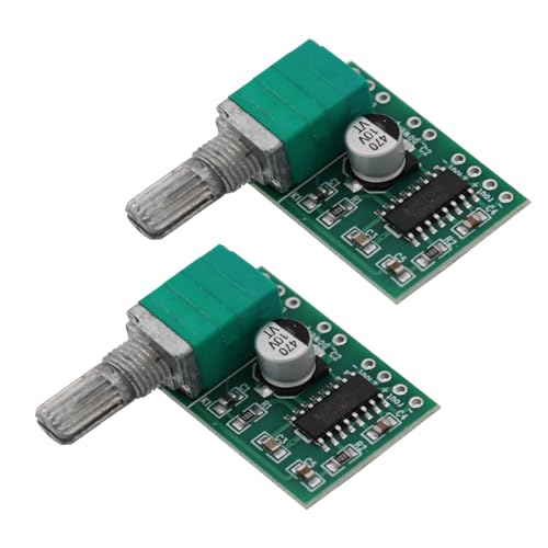 Heevhas 2PCS Mini PAM8403 Verstärker DC 5V 3 W + 3 W Digital Audio Verstärkerplatine mit Potentiometer Power Amp Board Modul stereo audio verstärker Amplifier für DIY Portable von Heevhas