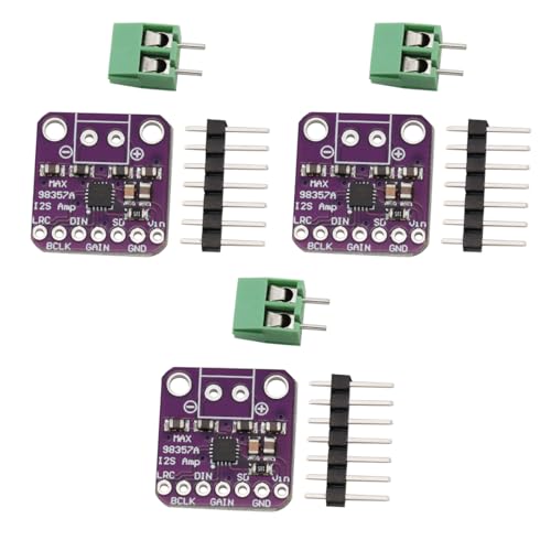 Heevhas MAX98357 Audio Leistungsverstärkermodul I2S Klasse D Filterlose Audioverstärkerplatine für Raspberry Pi (3 Stück) von Heevhas