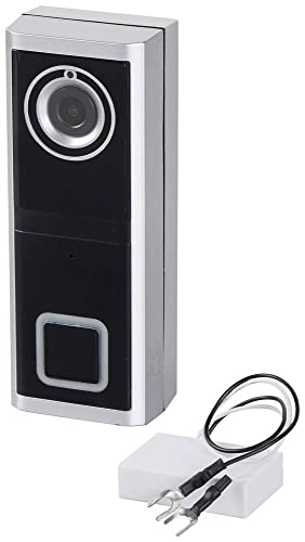 Heidemann WI-FI-Video Türklingel Mobile 1 (schwarz-silber, für verdrahtete Gongs, Wi-Fi-Steuerung per App, 24/7 Überwachung möglich, 140° Weitwinkel Linse, Funkklingel) 70716 von Heidemann