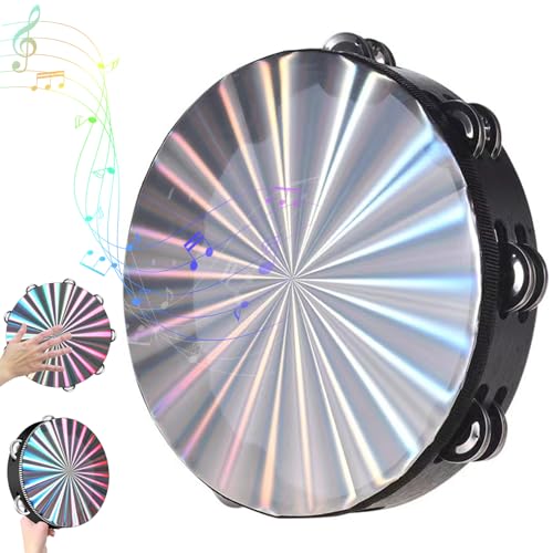 Tambourin für Kinder & Erwachsene, 8 Zoll Doppelreihe Tambourin, Holz und Metallhandtrommel für frühes Bildungsspielzeug, KTV, Party, Kirche Tambourin für Kinder & Erwachsene, 8 Zoll Doppelreihe Tambourin, Holz und Metallhandtrommel für frühes Bildungsspielzeug, KTV, Party, Kirche von Heidouse