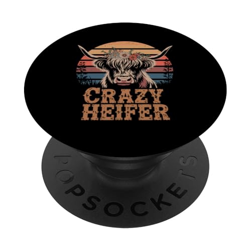 Verrückte Färse PopSockets Klebender PopGrip Verrückte Färse PopSockets Klebender PopGrip von Heifer Gifts for Women and Men