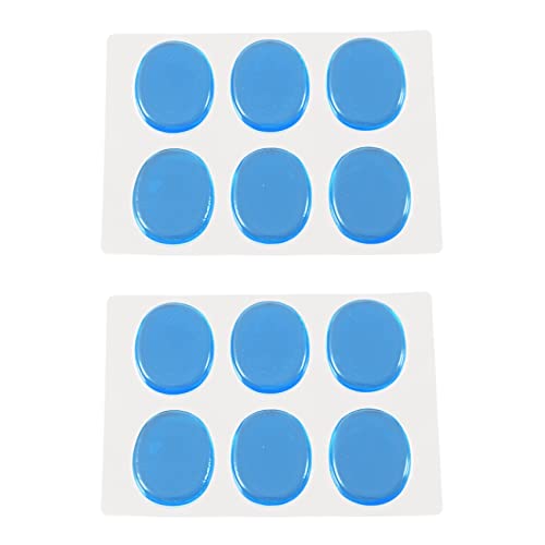 Heiikiuy 12x Snare Drum Mute Pad Trommel Daempfer Gel Pads Snare Trommel Schalldaempfer Mute Transparent (Blau) von Heiikiuy
