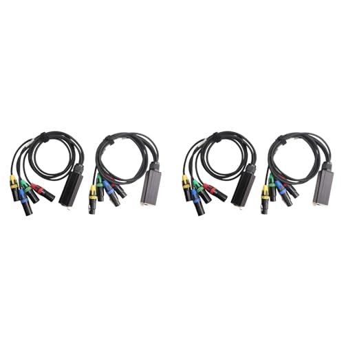 Heiikiuy 2 Paar XLR 4-Kanal 3-Pin Multi-Netzwerk-BüHnen- und Studioanschluss, XLR-Stecker und -Buchse, BüHnen-Audio-RJ45 Heiikiuy 2 Paar XLR 4-Kanal 3-Pin Multi-Netzwerk-BüHnen- und Studioanschluss, XLR-Stecker und -Buchse, BüHnen-Audio-RJ45 von Heiikiuy