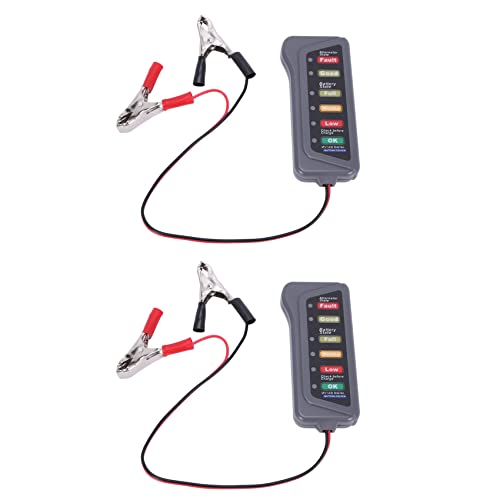 Heiikiuy 2X 12V Autobatterie- und Lichtmaschinentester - Test Battery Condition & Alternator Charging (LED-Anzeige) von Heiikiuy