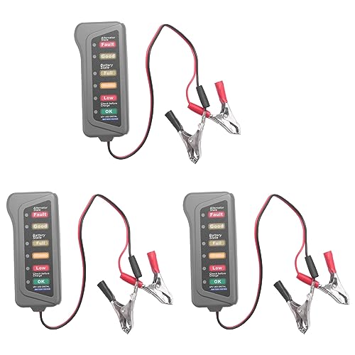 Heiikiuy 3X 12V Autobatterie- und Lichtmaschinentester - Test Battery Condition & Alternator Charging (LED-Anzeige) von Heiikiuy