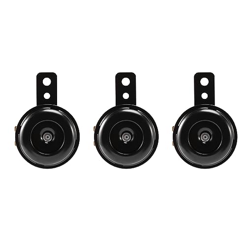 Heiikiuy 3X 6V Schwarz Elektrische Hupe für Auto Motorrad Lastwagen Fahrzeug Heiikiuy 3X 6V Schwarz Elektrische Hupe für Auto Motorrad Lastwagen Fahrzeug von Heiikiuy